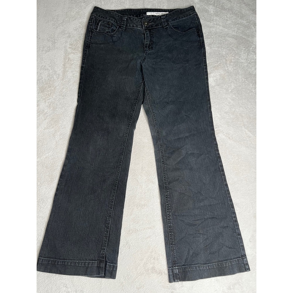 DKNY Soho Jeans Womens Dark‎ Wash Flare Leg Denim Pants Size 12